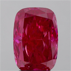 Picture of Lab Grown Diamond 2.62 Carats, CUSHION MODIFIED with  Cut, Fancy Vivid Pink Color, VS1 Clarity and Certified by IGI
