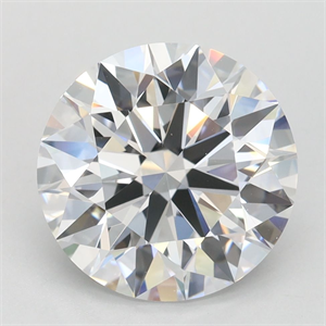 Picture of Lab Grown Diamond 2.85 Carats, Round with Ideal Cut, D Color, VVS1 Clarity and Certified by IGI