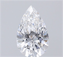 Natural Diamond 0.50 Carats, Pear with  Cut, D Color, SI2 Clarity and Certified by GIA