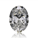 Natural Diamond 0.60 Carats, Oval with  Cut, F Color, SI2 Clarity and Certified by GIA