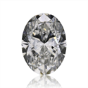 Natural Diamond 0.60 Carats, Oval with  Cut, F Color, SI2 Clarity and Certified by GIA