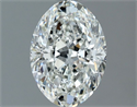 Natural Diamond 1.30 Carats, Oval with  Cut, G Color, SI2 Clarity and Certified by IGI