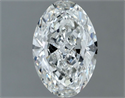 Natural Diamond 1.00 Carats, Oval with  Cut, F Color, SI1 Clarity and Certified by GIA