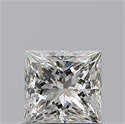 Natural Diamond 0.53 Carats, Princess with  Cut, J Color, VVS1 Clarity and Certified by GIA