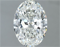 Natural Diamond 1.30 Carats, Oval with  Cut, H Color, VVS1 Clarity and Certified by IGI