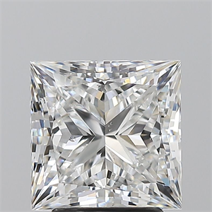 Picture of Natural Diamond 3.02 Carats, Princess with  Cut, F Color, SI1 Clarity and Certified by GIA