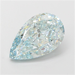 Picture of Lab Grown Diamond 2.74 Carats, Pear with  Cut, Fancy Green Color, VS1 Clarity and Certified by IGI