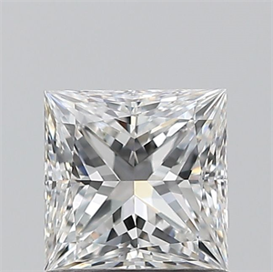 Picture of Natural Diamond 0.90 Carats, Princess with  Cut, E Color, VVS1 Clarity and Certified by GIA