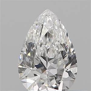 Picture of Natural Diamond 0.14 Carats, Pear with  Cut, H Color, VS1 Clarity and Certified by IGI