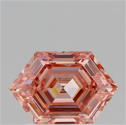 Picture of Lab Grown Diamond 1.51 Carats, HEXAGONAL with  Cut, Fancy Vivid Pink Color, VVS2 Clarity and Certified by IGI