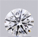 Lab Grown Diamond 1.03 Carats, Round with Ideal Cut, D Color, VVS2 Clarity and Certified by IGI