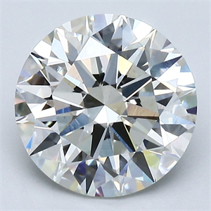 Picture of Natural Diamond 2.50 Carats, Round with Excellent Cut, I Color, VS1 Clarity and Certified by GIA