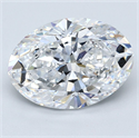 Natural Diamond 4.01 Carats, Oval with  Cut, D Color, VS2 Clarity and Certified by GIA