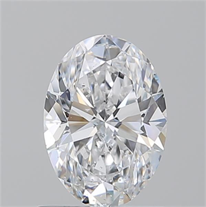 Picture of Natural Diamond 1.01 Carats, Oval with  Cut, D Color, SI2 Clarity and Certified by GIA
