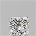 Natural Diamond 0.70 Carats, Princess with  Cut, G Color, VS1 Clarity and Certified by GIA