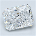 Natural Diamond 3.55 Carats, Radiant with  Cut, D Color, VS2 Clarity and Certified by GIA