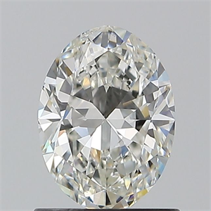 Picture of Natural Diamond 0.90 Carats, Oval with  Cut, H Color, SI1 Clarity and Certified by GIA