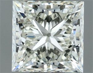 Picture of Natural Diamond 1.00 Carats, Princess with  Cut, I Color, IF Clarity and Certified by IGI