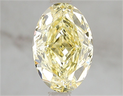 Picture of Lab Grown Diamond 2.60 Carats, Oval with  Cut, Fancy Vivid Yellow Color, VS1 Clarity and Certified by IGI