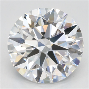 Picture of Lab Grown Diamond 4.06 Carats, Round with Excellent Cut, D Color, VVS1 Clarity and Certified by GIA