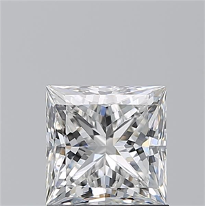 Picture of Natural Diamond 1.23 Carats, Princess with  Cut, F Color, VS1 Clarity and Certified by GIA