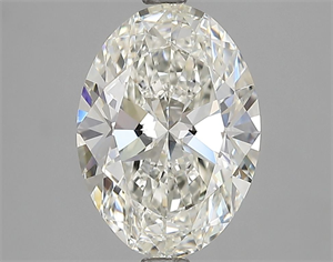 Picture of Natural Diamond 2.52 Carats, Oval with  Cut, J Color, IF Clarity and Certified by GIA