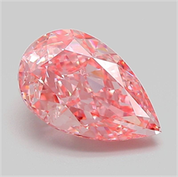 Picture of Lab Grown Diamond 2.08 Carats, Pear with  Cut, Fancy Vivid Pink Color, VVS2 Clarity and Certified by IGI
