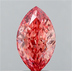 Picture of Lab Grown Diamond 5.03 Carats, Marquise with  Cut, Fancy Vivid Pink Color, VS2 Clarity and Certified by IGI