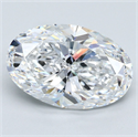 Natural Diamond 5.03 Carats, Oval with  Cut, D Color, VS2 Clarity and Certified by GIA