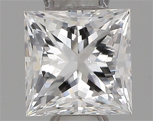 Picture of Natural Diamond 0.30 Carats, Princess with  Cut, E Color, SI1 Clarity and Certified by IGI