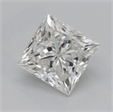 Diamante Natural 1.33 quilates, Princesa , Color J, claridad SI1 y certificado GIA
