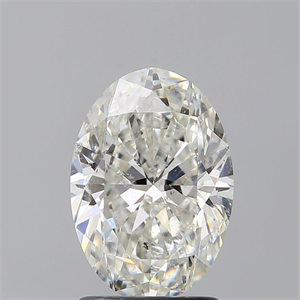 Picture of Natural Diamond 1.70 Carats, Oval with  Cut, I Color, I1 Clarity and Certified by GIA