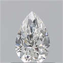 Natural Diamond 0.50 Carats, Pear with  Cut, H Color, VVS2 Clarity and Certified by GIA