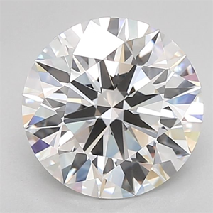 Picture of Lab Grown Diamond 3.81 Carats, Round with Ideal Cut, D Color, IF Clarity and Certified by IGI