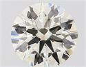 Natural Diamond 0.90 Carats, Round with Excellent Cut, J Color, VS1 Clarity and Certified by IGI