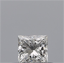 Natural Diamond 0.25 Carats, Princess with  Cut, F Color, VVS1 Clarity and Certified by GIA