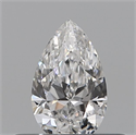 Natural Diamond 0.13 Carats, Pear with  Cut, H Color, SI1 Clarity and Certified by IGI
