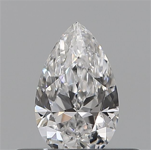 Picture of Natural Diamond 0.13 Carats, Pear with  Cut, H Color, SI1 Clarity and Certified by IGI