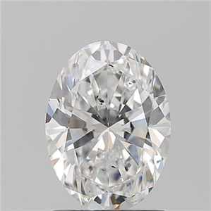 Picture of Natural Diamond 1.50 Carats, Oval with  Cut, E Color, SI1 Clarity and Certified by GIA