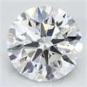 Lab Grown Diamond 3.56 Carats, Round with Ideal Cut, D Color, VVS1 Clarity and Certified by IGI