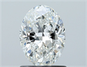 Natural Diamond 1.01 Carats, Oval with  Cut, G Color, SI2 Clarity and Certified by GIA