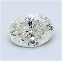1.04 Carats, Oval Diamond with  Cut, F Color, SI2 Clarity and Certified by EGL