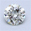 1.50 Carats, Round Diamond with Excellent Cut, H Color, SI1 Clarity and Certified by EGL