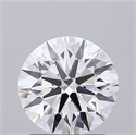 Lab Grown Diamond 1.52 Carats, Round with Ideal Cut, D Color, VS1 Clarity and Certified by IGI