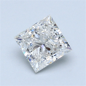 Picture of 1.01 Carats, Princess Diamond with  Cut, D Color, SI1 Clarity and Certified by EGL