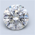 2.38 Carats, Round Diamond with Excellent Cut, E Color, SI2 Clarity and Certified by EGL