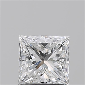 Picture of Natural Diamond 1.00 Carats, Princess with  Cut, E Color, VS2 Clarity and Certified by GIA