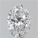 Natural Diamond 0.90 Carats, Oval with  Cut, D Color, SI1 Clarity and Certified by GIA