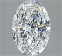 Natural Diamond 2.60 Carats, Oval with  Cut, F Color, VS2 Clarity and Certified by GIA
