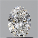 Natural Diamond 0.54 Carats, Oval with  Cut, F Color, VS1 Clarity and Certified by GIA